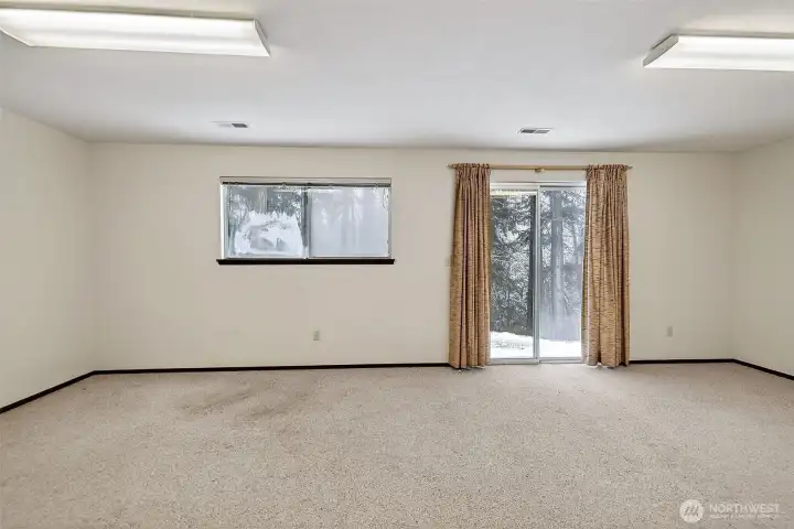 Lower level flex room.