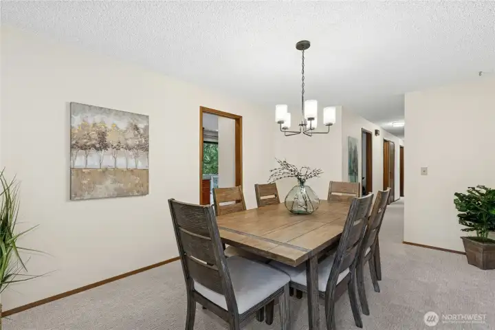 Another Angle of the Spacious Dining Room.