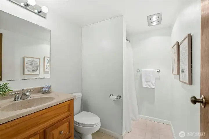 Third bathroom downstairs for generational living.
