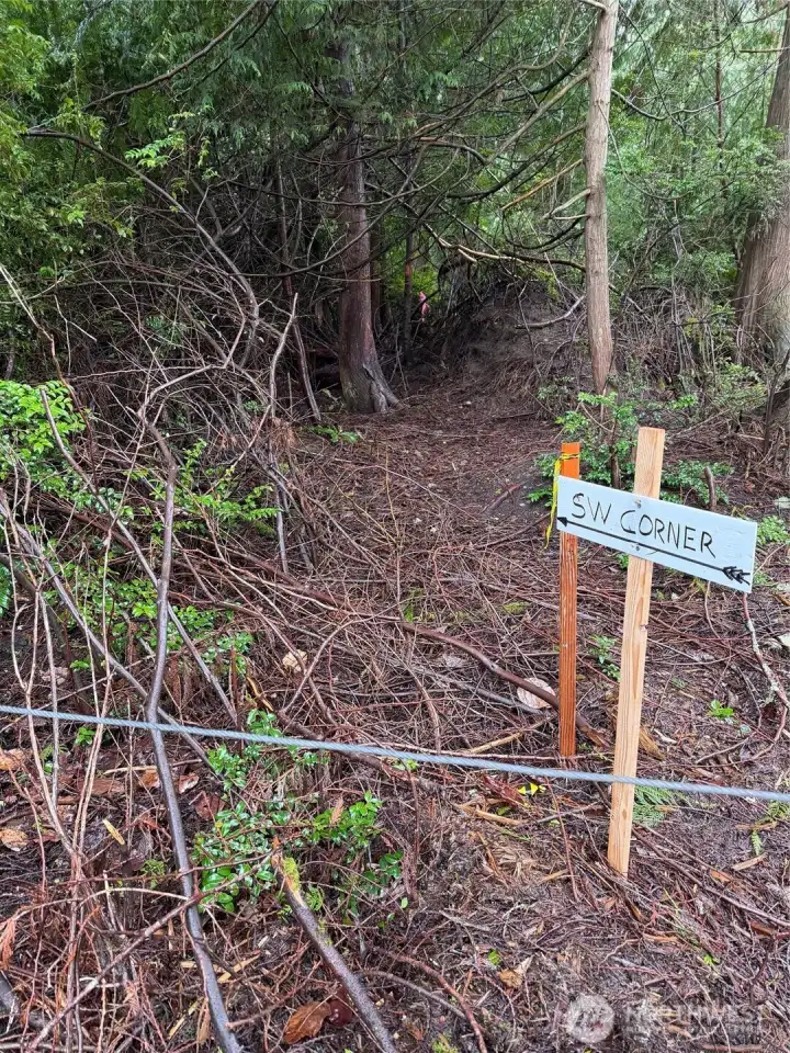 To Southwest corner...