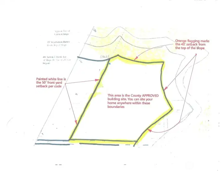 Please refer to these two site plans, for the following photos.