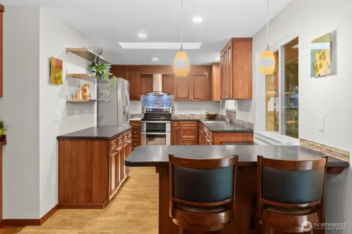 Loads of kitchen storage and prep space