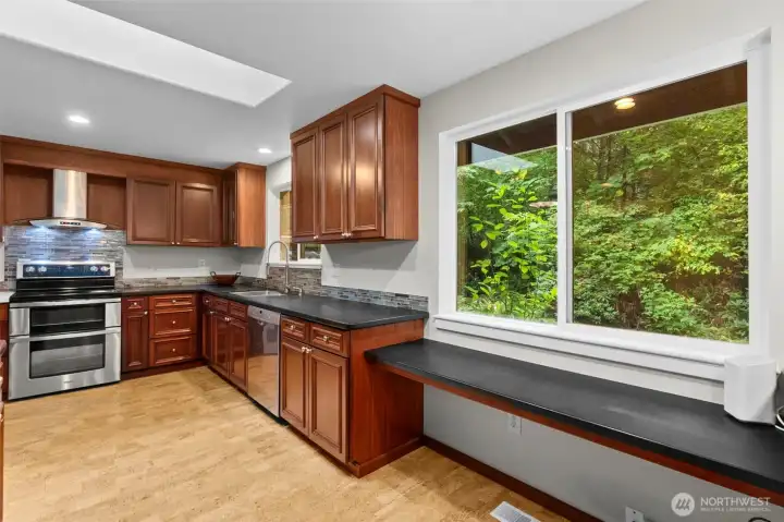 Nice work area looking out into your backyard