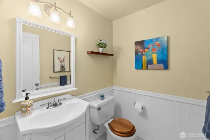 Adorable main floor half bathroom