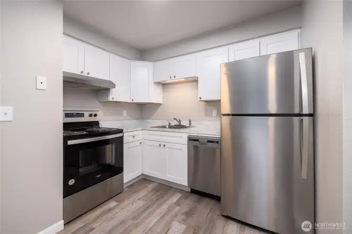 Kitchen in 1 bedroom apartments