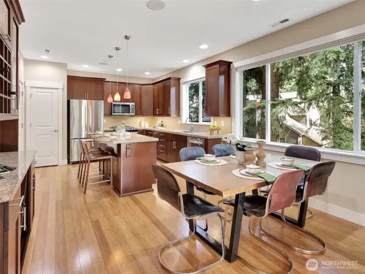 Well-appointed kitchen with dining area
