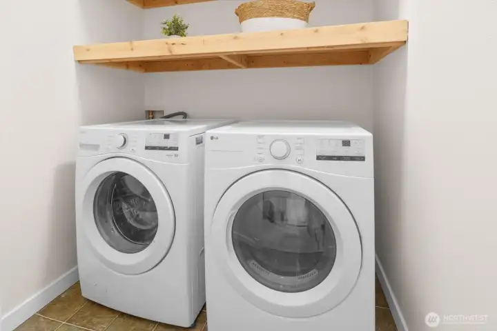 Laundry with additional storage space