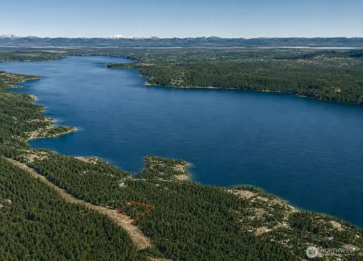 Overhead view with approximate boundaries in red. Overhead view with approximate boundaries in red.