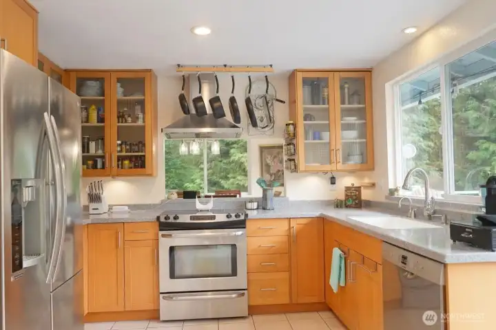 All the kitchen appliances are included.