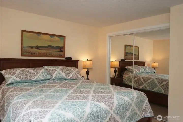 Primary bedroom with large closet.