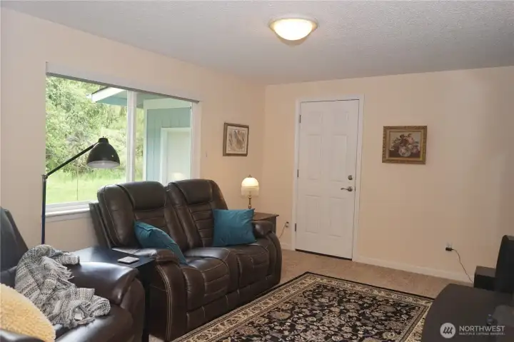 Access to the garage from the lower level bonus room.