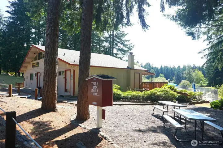 Community Center, Pool and lakeside picnic area.