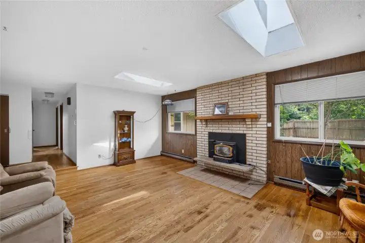 Living room with propane fireplace for those cool nights Living room with propane fireplace for those cool nights