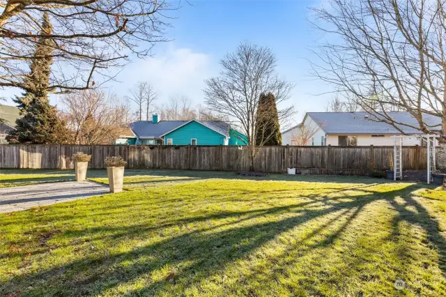 Fully Fenced Back Yard