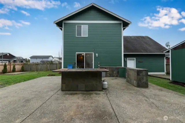 Back of home showing kitchen area.  Great for entertaining.