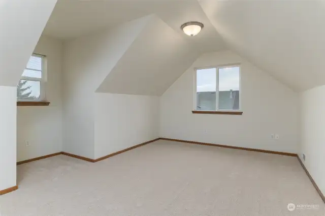 At the top of the stairs is a large bonus room.