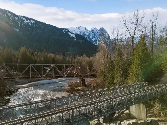 Bridge entering neighborhood