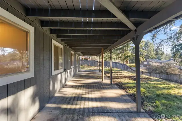 Patio off lower basement level