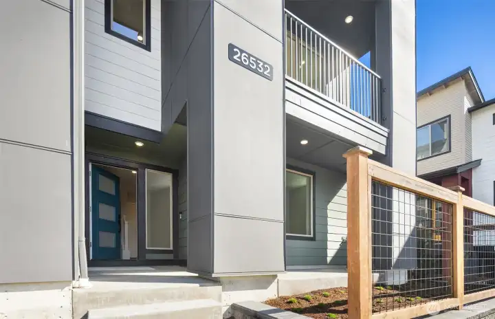 Covered entry & front patio