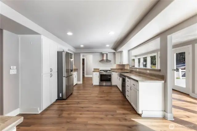Open and bright kitchen.