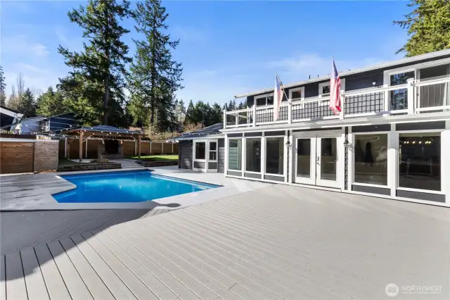 Large pool deck, perfect for entertaining.