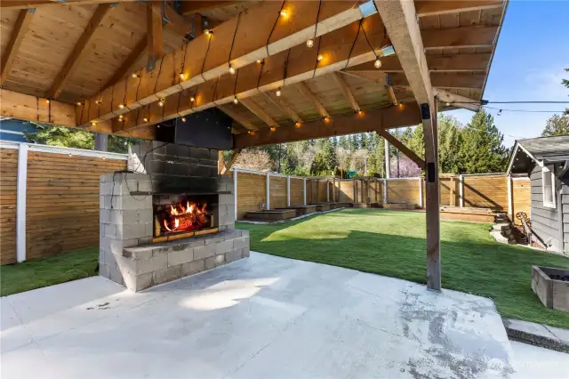 TV in the gazebo conveys.