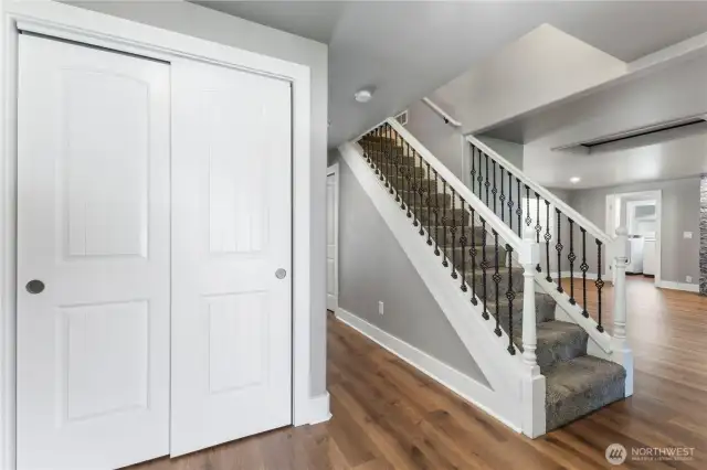 Large coat closet upon entering the front doors.