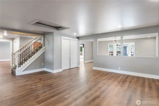 One of 3 spacious living spaces on the main floor.