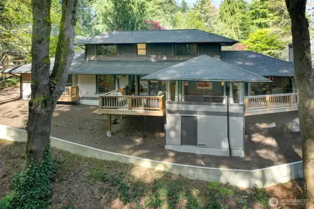 Storage under home with easy access.