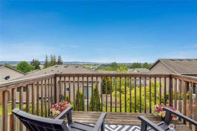 Enjoy beautiful city and mountain views from your deck.