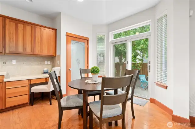 Nice walk-in pantry behind door.