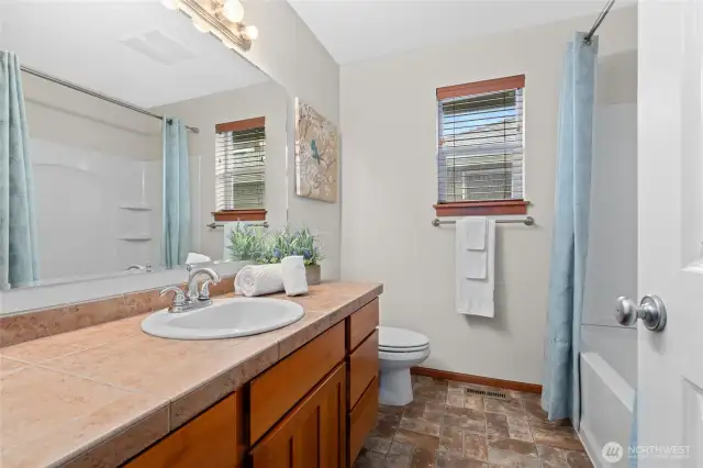 Full bath upstairs.