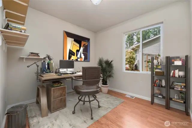 Virtually staged office.