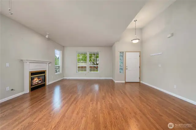 Looking back toward the front door - notice the vaulted ceilings.