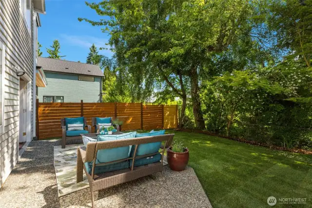Private, fully-fenced, serene backyard!  Morning coffee + BBQing with all your besties!