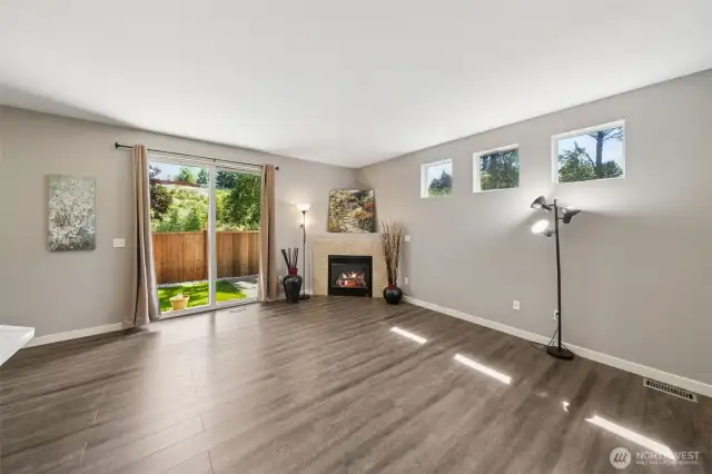 Your Patio windows facing South and NO neighbors house to view, open area for privacy