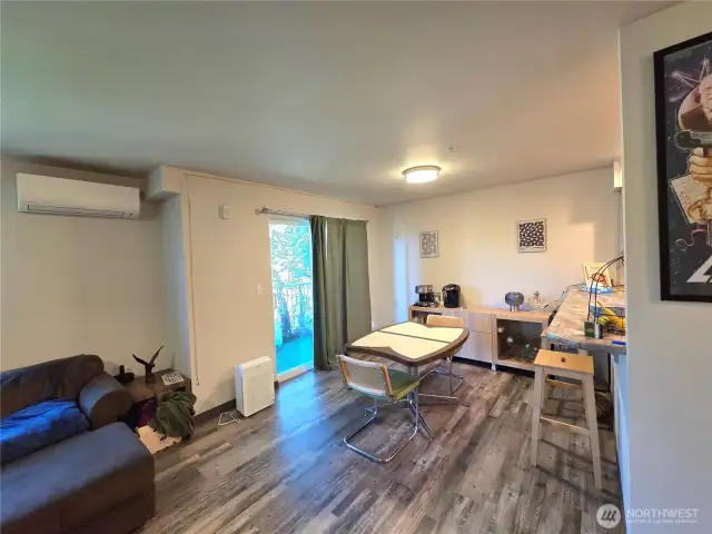 Plenty of room for your dining table and chairs