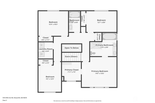 Second Level floor Plan
