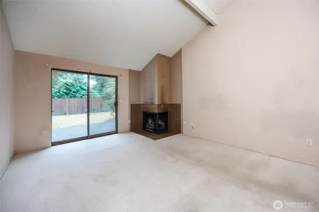 Living Room w/Sliding Door to Patio