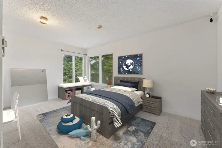 spacious guest room