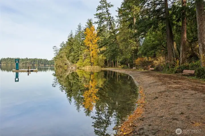 Lake access for swimming, fishing and kayaking.