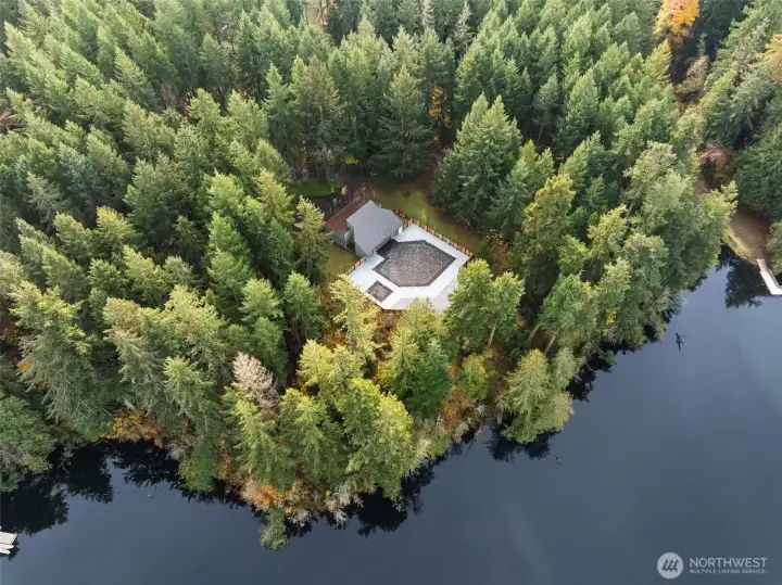Community pool with views of the lake.