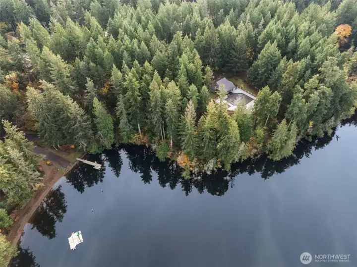 community pool with views of the lake.