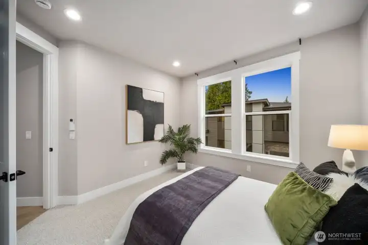 Each bedroom features its own individually controlled heating and cooling system for personalized comfort.