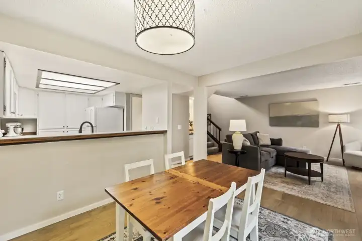 Gather in the kitchen and dining room