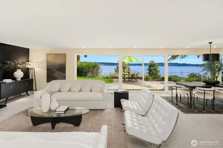 Wall of Windows to Lake View