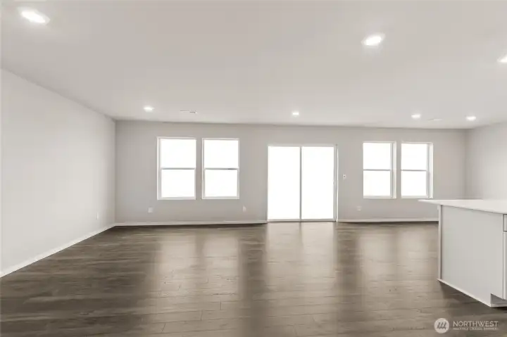 Open floor plan.  Pictures are for representational purposes only. Materials and colors may vary,