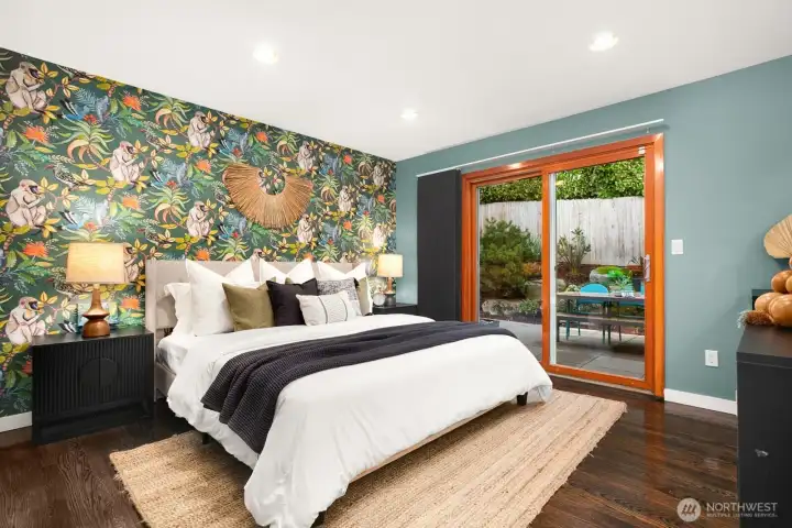 The first of three bedrooms on the main floor, we begin with the spacious primary suite...