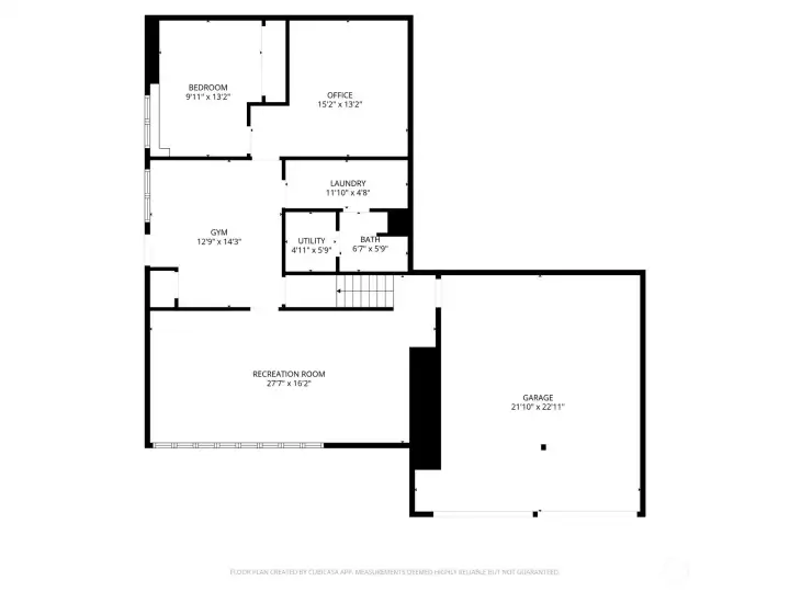 Floorplan for lower level.
