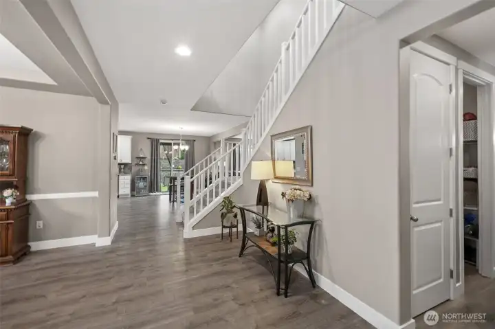 Luxury vinyl plank throughout main